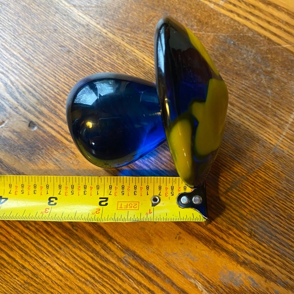 Vintage Blenko blue glass hand blown mushroom - Picture 5 of 7